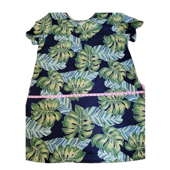 Vintage Hilo Hattie The Hawaiian Original 3XL Palm Leaf Muu Muu Dress 100% Rayon - Picture 6 of 6